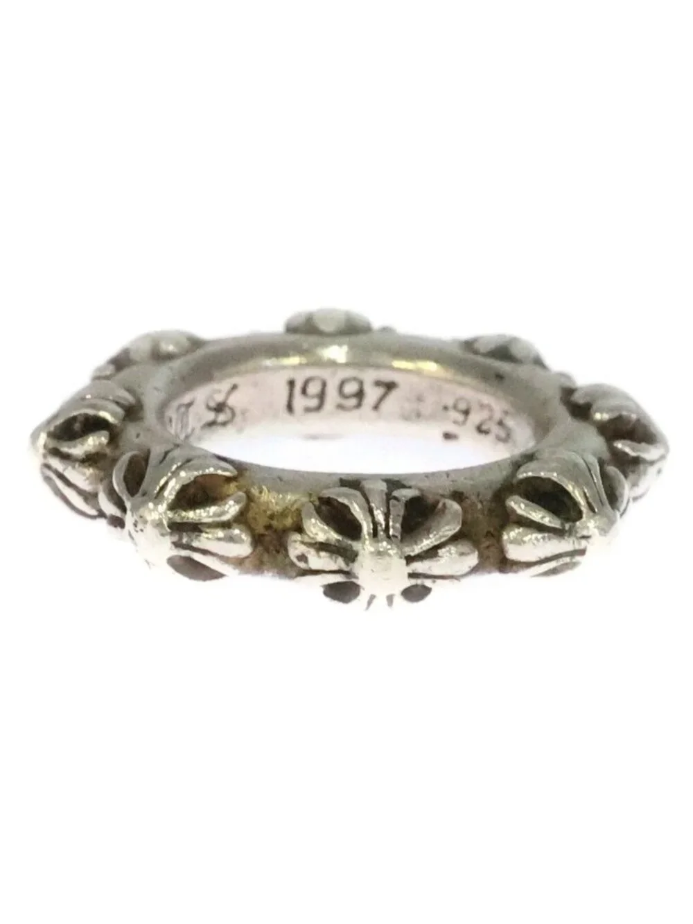Chrome Hearts Cross Band Ring Silver